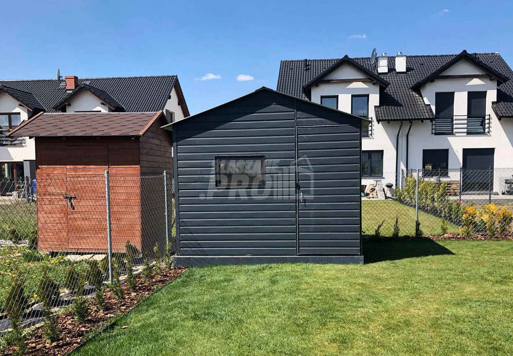 Domek Ogrodowy 3x3 Drzwi Okno Dach dwuspadowy Antracyt GP74 Lubartów - zdjęcie 5