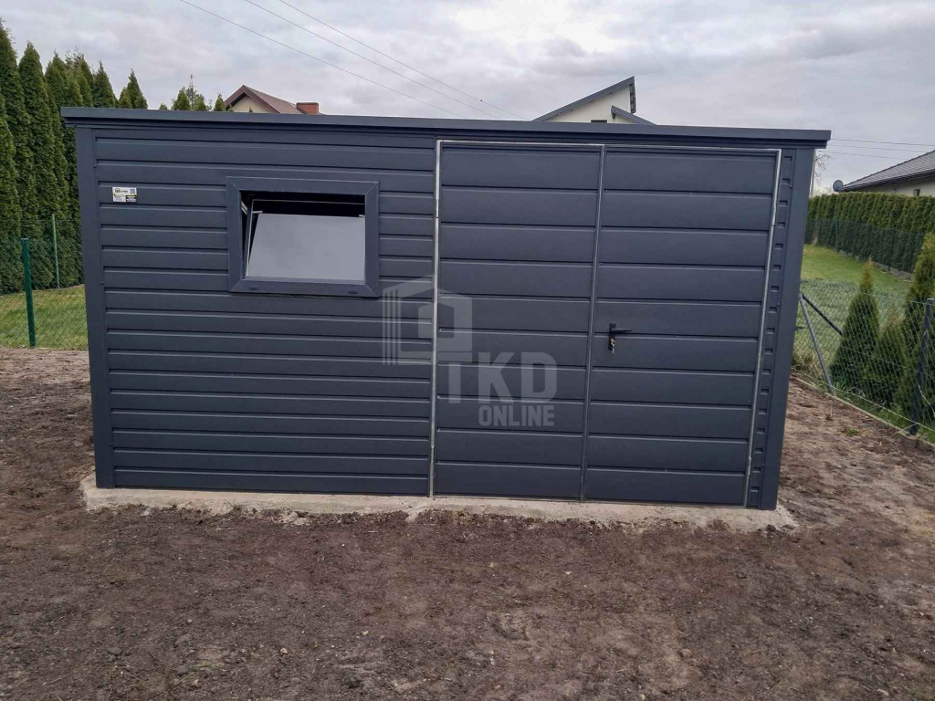 Schowek - domek ogrodowy 4x2m brama dwuskrzydłowa 2x okno dach TKD391 Lidzbark Warmiński - zdjęcie 5