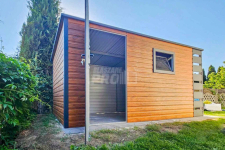 Domek Ogrodowy 4,5x2m Wiata 0,5m Brama Dwuskrzydłowa Okno GP383