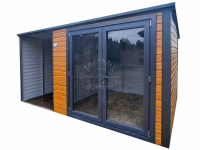 Schowek Domek Ogrodowy 2,5x2,5m wiata drzwi PCV  Drewnopodobny ID1017