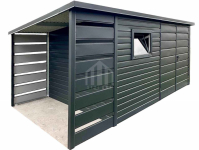 Schowek - domek 3,5x2m - wiata 1m - Brama dwuskrzydłowa - okno SO149