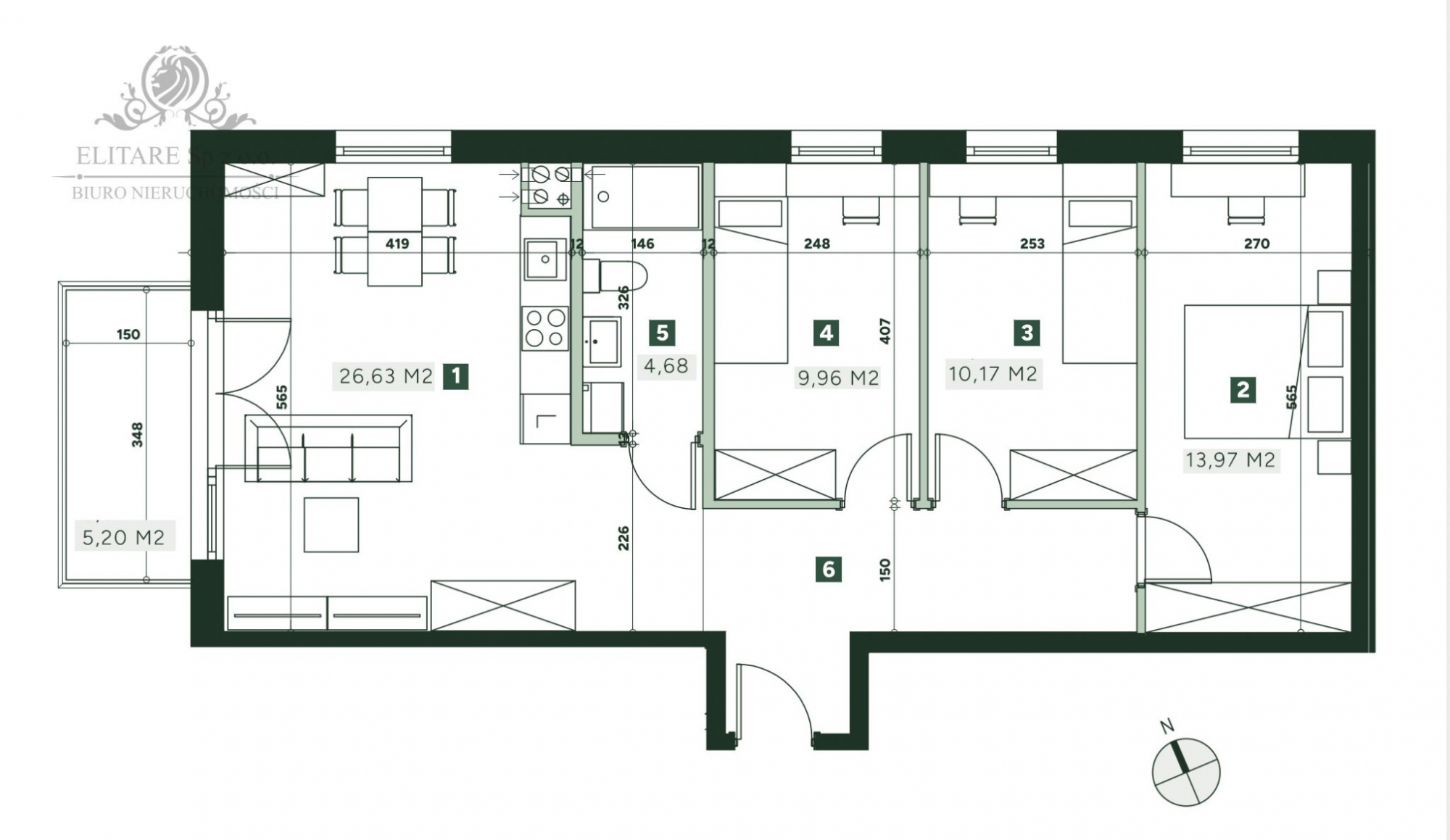 Mieszkanie 4pok. o pow 74,99m2 z balkonem/ Żerniki Strachowicka Wrocław - zdjęcie 8
