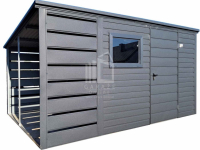 Schowek - domek ogrodowy 2,5x2m + wiata 1m - drzwi - okno  dach ID997