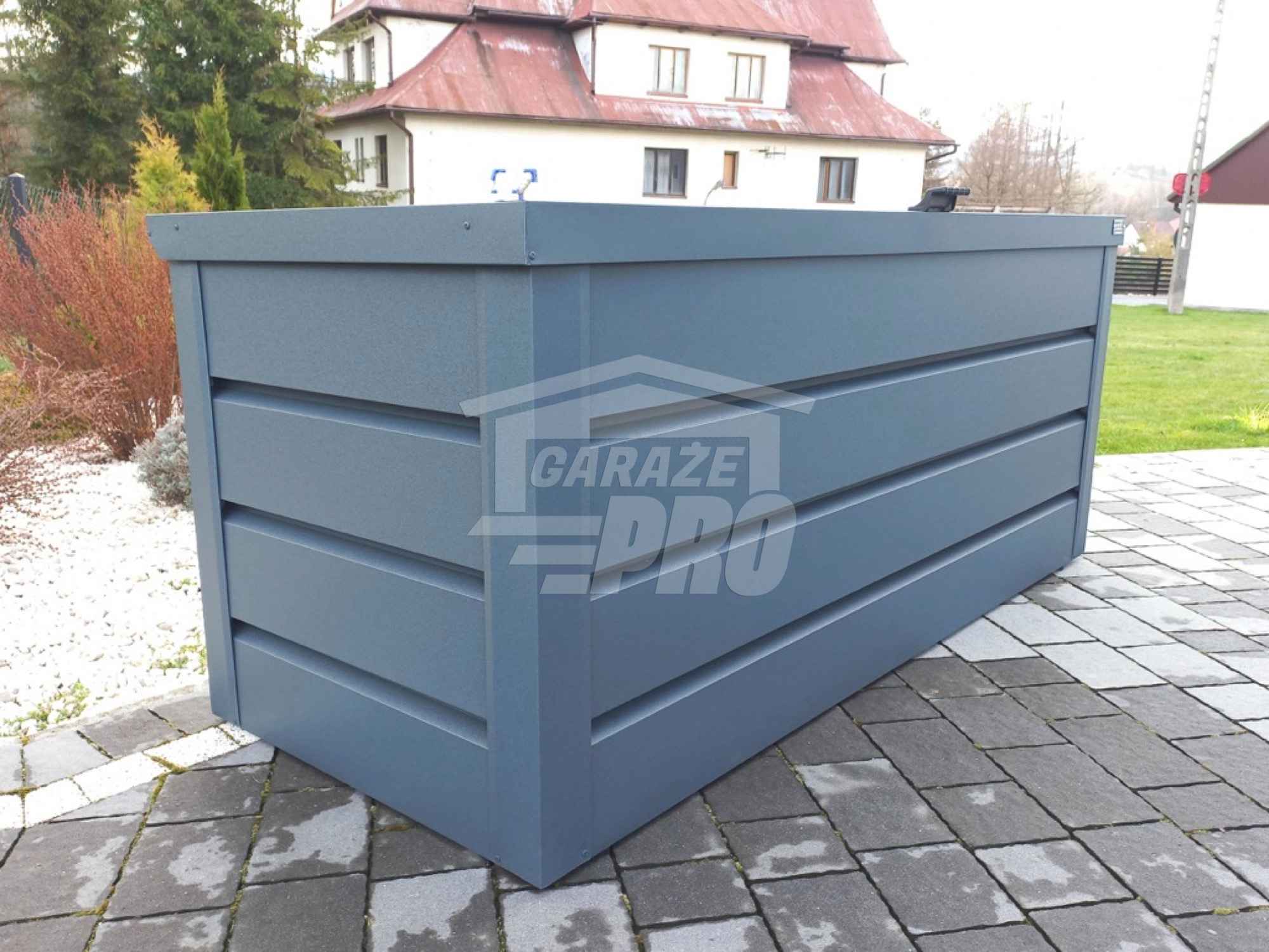 Skrzynia ogrodowa metalowa kufer 150x60x70cm  antracyt GP349 Gdynia - zdjęcie 3