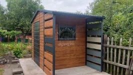 Domek Ogrodowy   2x2  wiata 1x2 2x okno  drewnopodobny  Dwuspad ID717 Zamość - zdjęcie 6