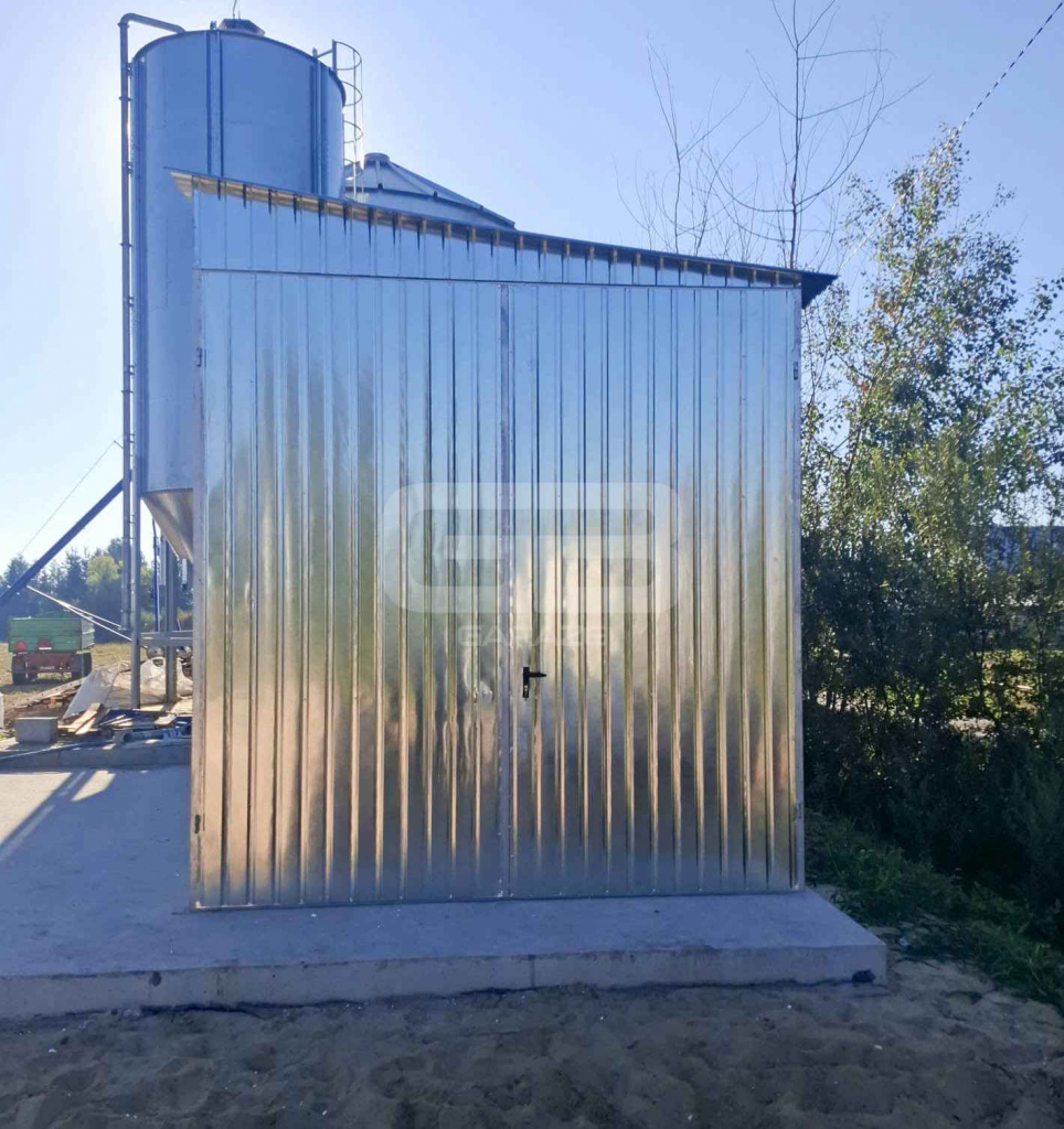 Garaż blaszany 3x12m - brama dwuskrzydłowa drzwi okno ocynk dach GB158 Jarocin - zdjęcie 4