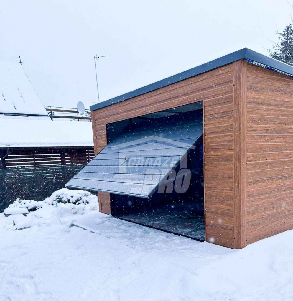 Garaż Blaszany 4x6 Brama uchylna drzwi drewnopodobny rynna  GP255 Dąbrowa Górnicza - zdjęcie 6