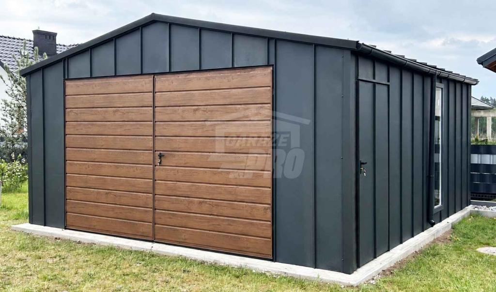 Garaż blaszany 5x6 m brama 2x okno blacha na rąbek dach rynny GP743 Lubin - zdjęcie 2