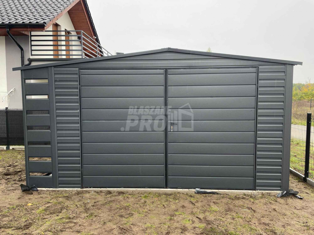 Domek Ogrodowy 4x3 + wiata Brama dwuskrzydłowa - Dach dwuspadowy GP238 Rybnik - zdjęcie 8