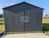 Garaż blaszany 3x6 Brama dwuskrzydłowa - antracyt - dach GP630 Śródmieście - zdjęcie 4