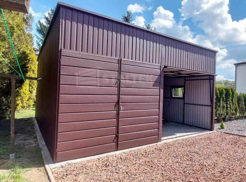 Hala Garaż blaszany 6x6 - 2x Brama - okno dach ST108 Białystok - zdjęcie 5