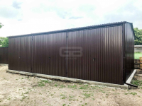 Garaż blaszany 9x5 - 3x Brama dwuskrzydłowa  - Rynny  Dach GB186 Kościerzyna - zdjęcie 3