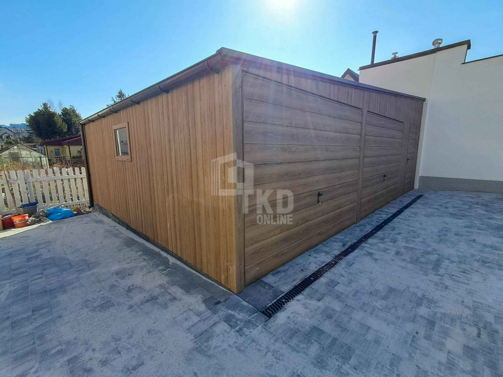 Garaż blaszany 8x6m 2x brama  okno drzwi  dach rynna TKD359 Sopot - zdjęcie 2