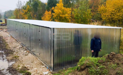 GARAŻ BLASZANY RZĄD 17,5m x 5m - spad tył 4x Brama ocynk GB188 Gryfice - zdjęcie 3