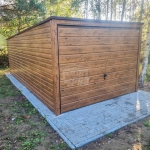 Garaż blaszany 3x6m - brama - drewnopodobny - dach  GP675 Toruń - zdjęcie 5