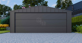 Garaż blaszany 6x5m brama segmentowa drzwi blacha na rąbek dach TKD379 Krynica-Zdrój - zdjęcie 4
