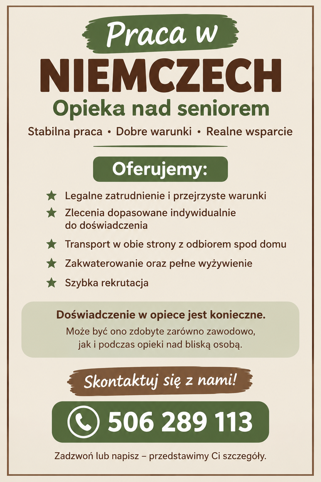 Zlecenia dla opiekunów seniorów – Niemcy Szamotuły - zdjęcie 1