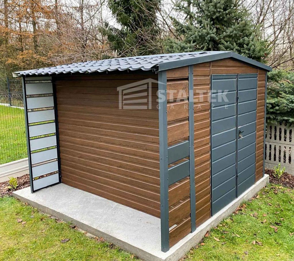 Schowek domek ogrodowy 2x3 wiata  Brama blachodachówka dach ST102 Opole - zdjęcie 4