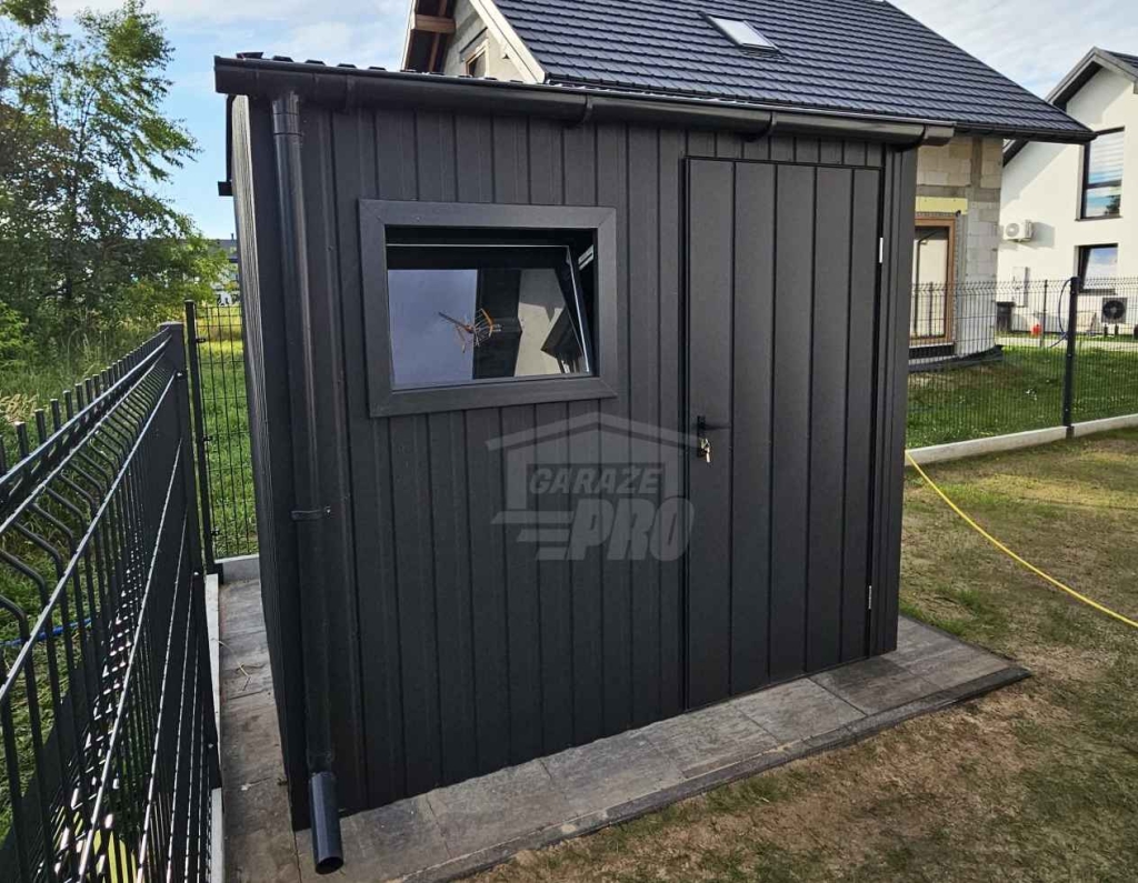 Domek ogrodowy 2,5x2 m drzwi okno dach dwuspad odwrócony rynny GP738 Gdynia - zdjęcie 2