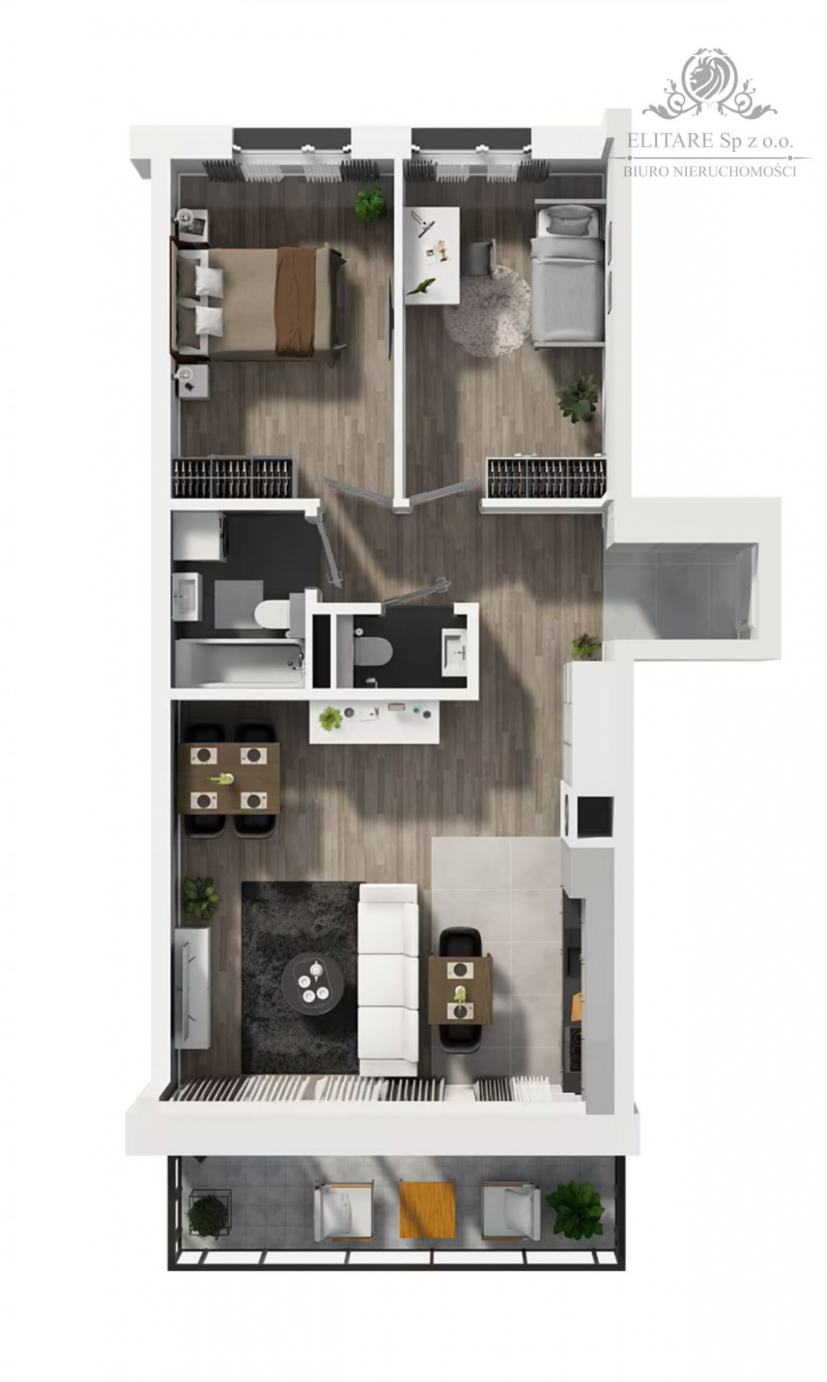 Mieszkanie 64,48m2, 3 pokoje, balkon, ogrzewanie miejskie/ Reymonta Wrocław - zdjęcie 3