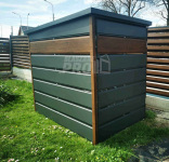 Wiata śmietnikowa spad tył1,3x2m zielona drewno Schowek ogrodowy GP291 Bełchatów - zdjęcie 5