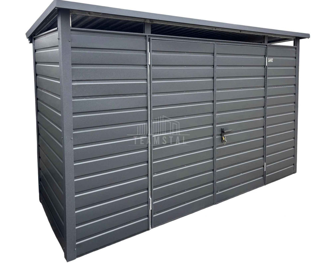 Szafa ogrodowa - schowek - 3,5x1,5m brama dwuskrzydłowa dach TS1234 Słupsk - zdjęcie 1