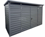 Szafa ogrodowa - schowek - 3,5x1,5m brama dwuskrzydłowa dach TS1234