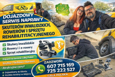 Naprawy skuterów inwalidzkich, rowerów i sprzętu rehabilitacyjnego