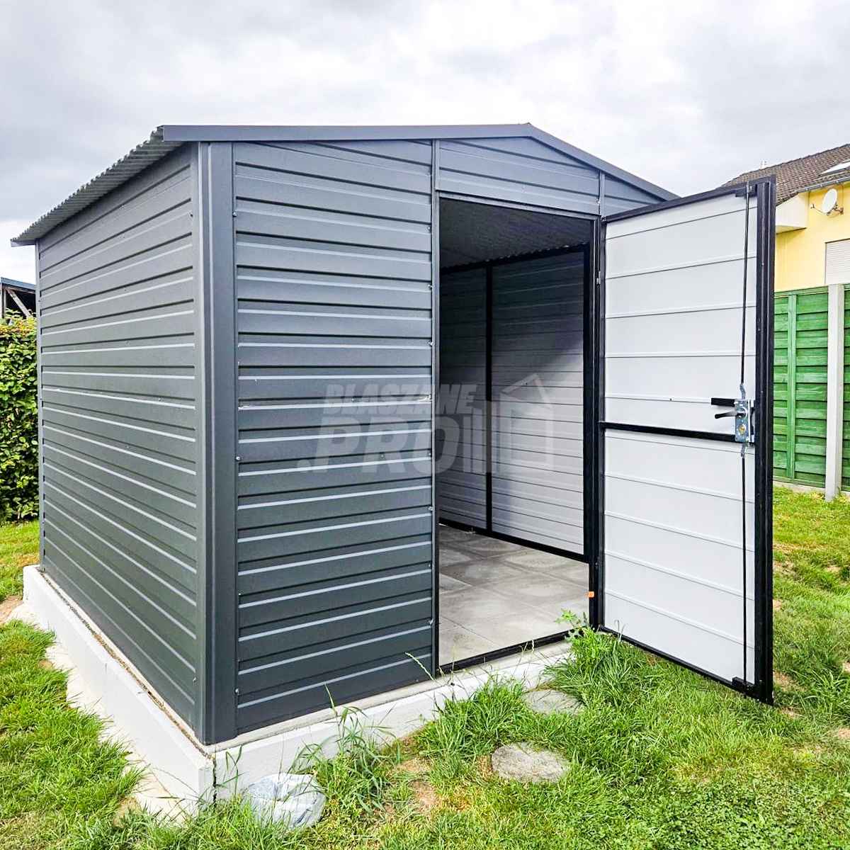 Schowek Domek ogrodowy 3x3m drzwi - antracyt - dach dwuspadowy GP429 Legnica - zdjęcie 7