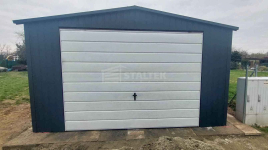 Garaż blaszany 4,5x5m - brama uchylna - antracyt - biały - dach ST242 Katowice - zdjęcie 3
