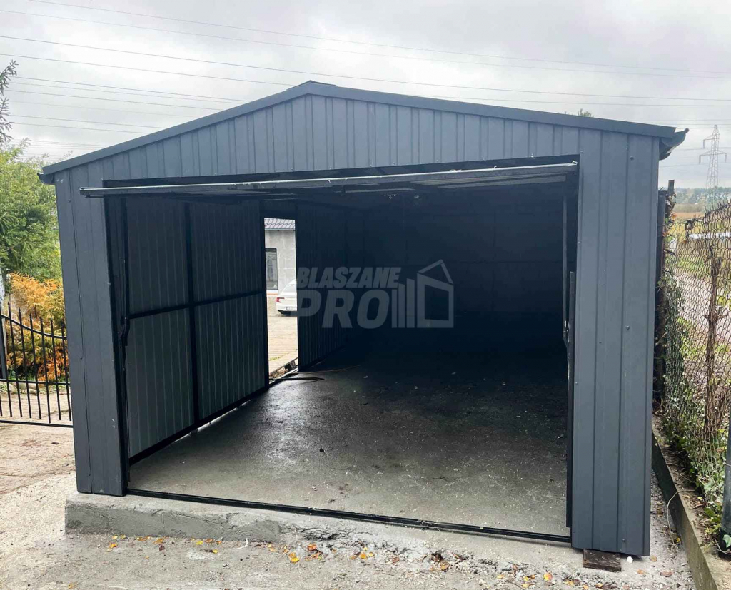 Garaż blaszany 3,5x7m  Brama uchylna drzwi rynny Dach dwuspadowy GP234 Gorzów Wielkopolski - zdjęcie 8