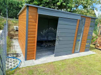 Schowek - domek ogrodowy 4,5x2,5m drzwi przesuwne drewnopodobny ID1087 Lubin - zdjęcie 6