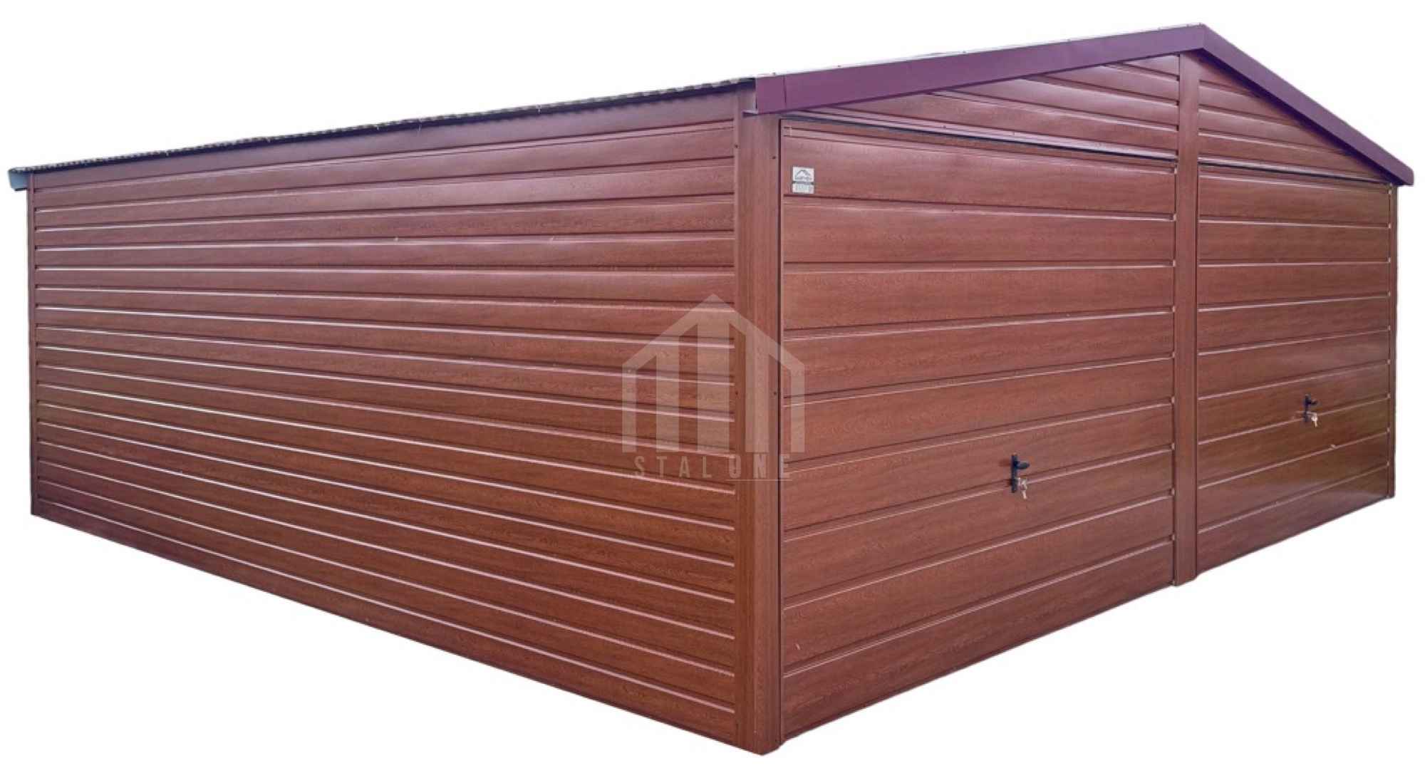 Garaż blaszany 6x5m - 2x brama uchylna - drewnopodobny SO125 Krowodrza - zdjęcie 1