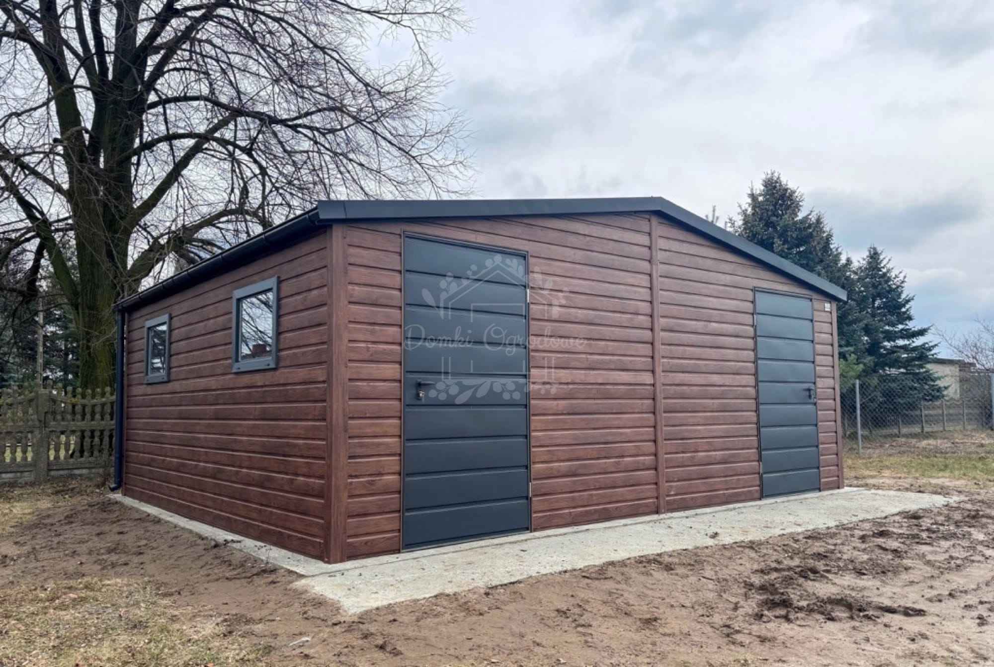 Schowek - domek ogrodowy 6x4m 4x okno drewnopodobny - antracyt  ID1069 Chojnice - zdjęcie 2