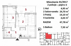 Nowe mieszkania - Rzeszów - Drabinianka - 47,28m2 - 1 Rzeszów - zdjęcie 6