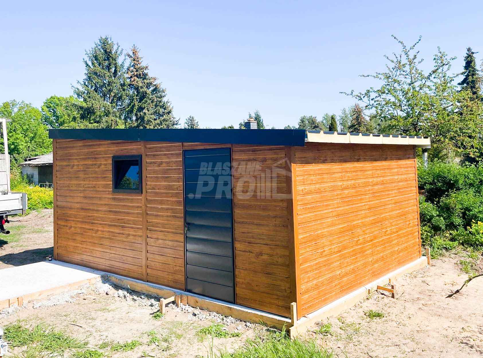 Garaż blaszany 4x6 Dach Płyta warstwowa Brama  + drzwi + okno GP170 Szczecinek - zdjęcie 6