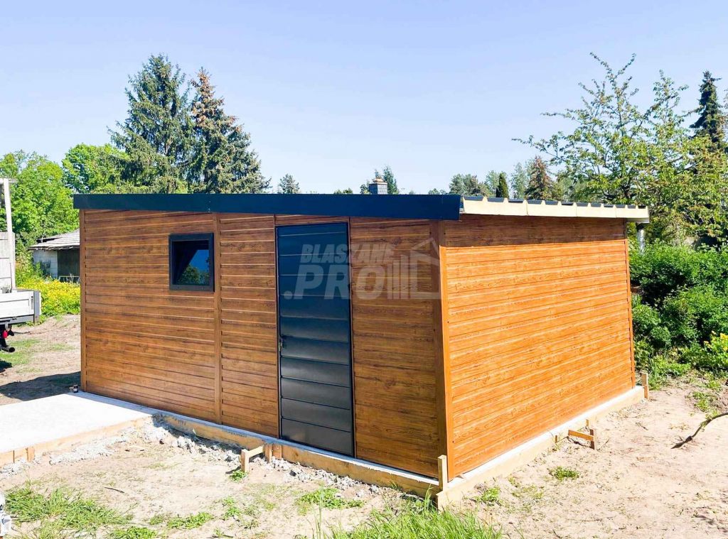 Garaż blaszany 4x6 Dach Płyta warstwowa Brama  + drzwi + okno GP170 Szczecinek - zdjęcie 6