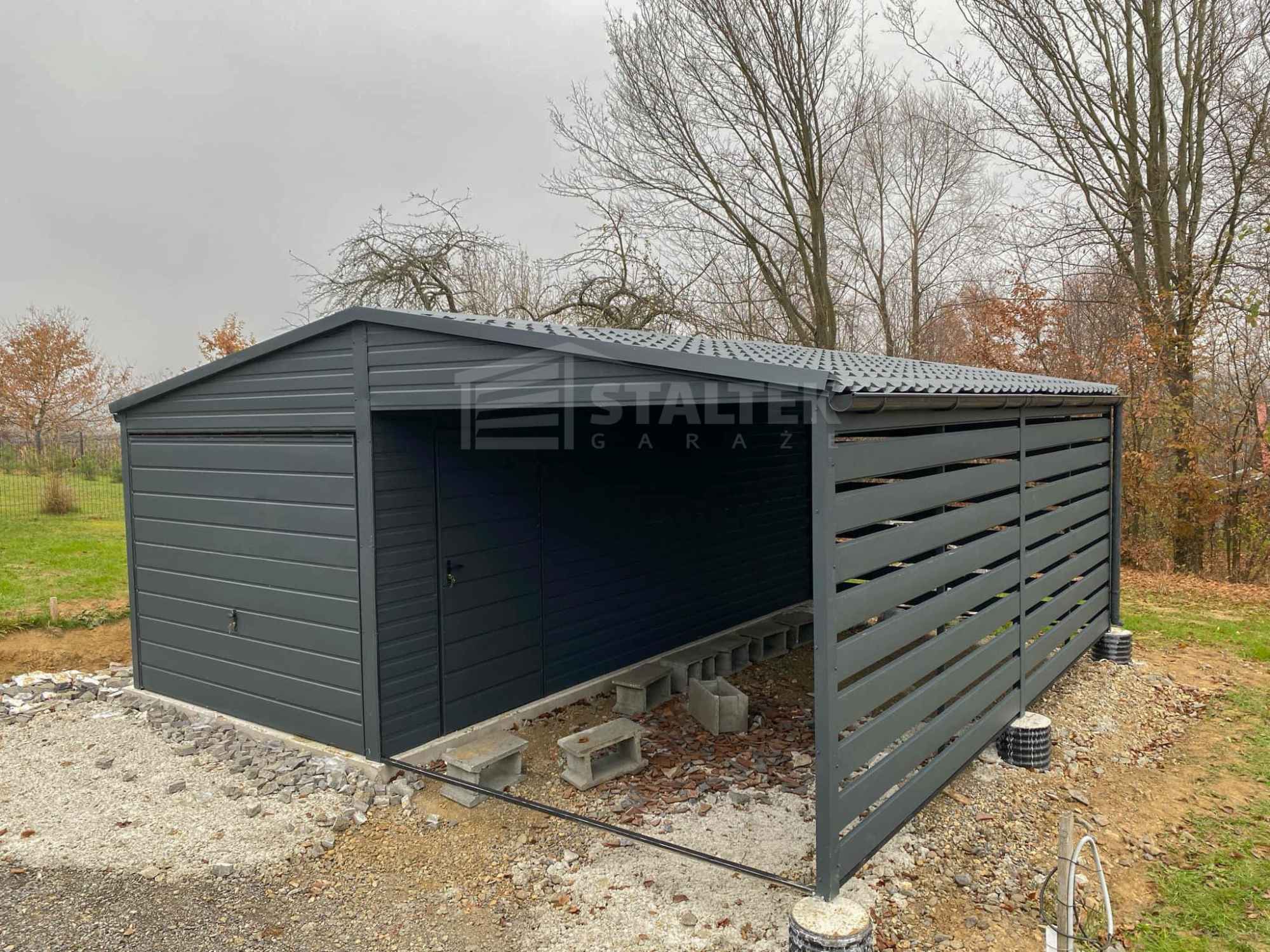 Garaż blaszany 3x6m wiata 3m Brama drzwi Dach  blachodachówka ST170 Ostróda - zdjęcie 2