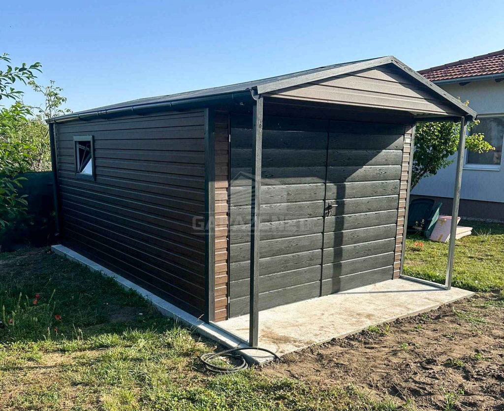 Schowek  domek ogrodowy Garaż 3,5x4m - wiata 0,5m drewnopodobny ID1059 Kościerzyna - zdjęcie 4