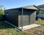 Schowek  domek ogrodowy Garaż 3,5x4m - wiata 0,5m drewnopodobny ID1059 Kościerzyna - zdjęcie 4