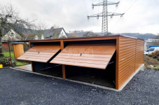 Garaż blaszany 6x6 + 3x6 wiata  Brama uchylna x2 spad w tył GP132 Nowy Sącz - zdjęcie 5