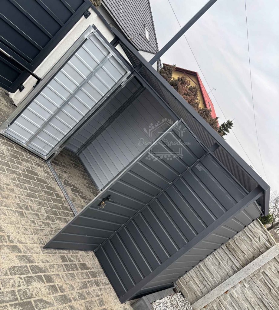 Szafa ogrodowa schowek  3,5x1,5m brama dwuskrzydłowa  antracyt  ID1163 Słupsk - zdjęcie 4