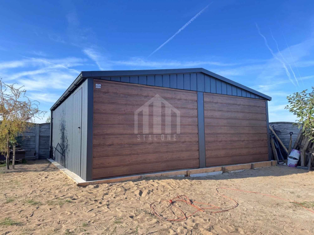 Garaż blaszany 6x5,8m - 2x Brama uchylna - drzwi - rynny SO123 Mysłowice - zdjęcie 5