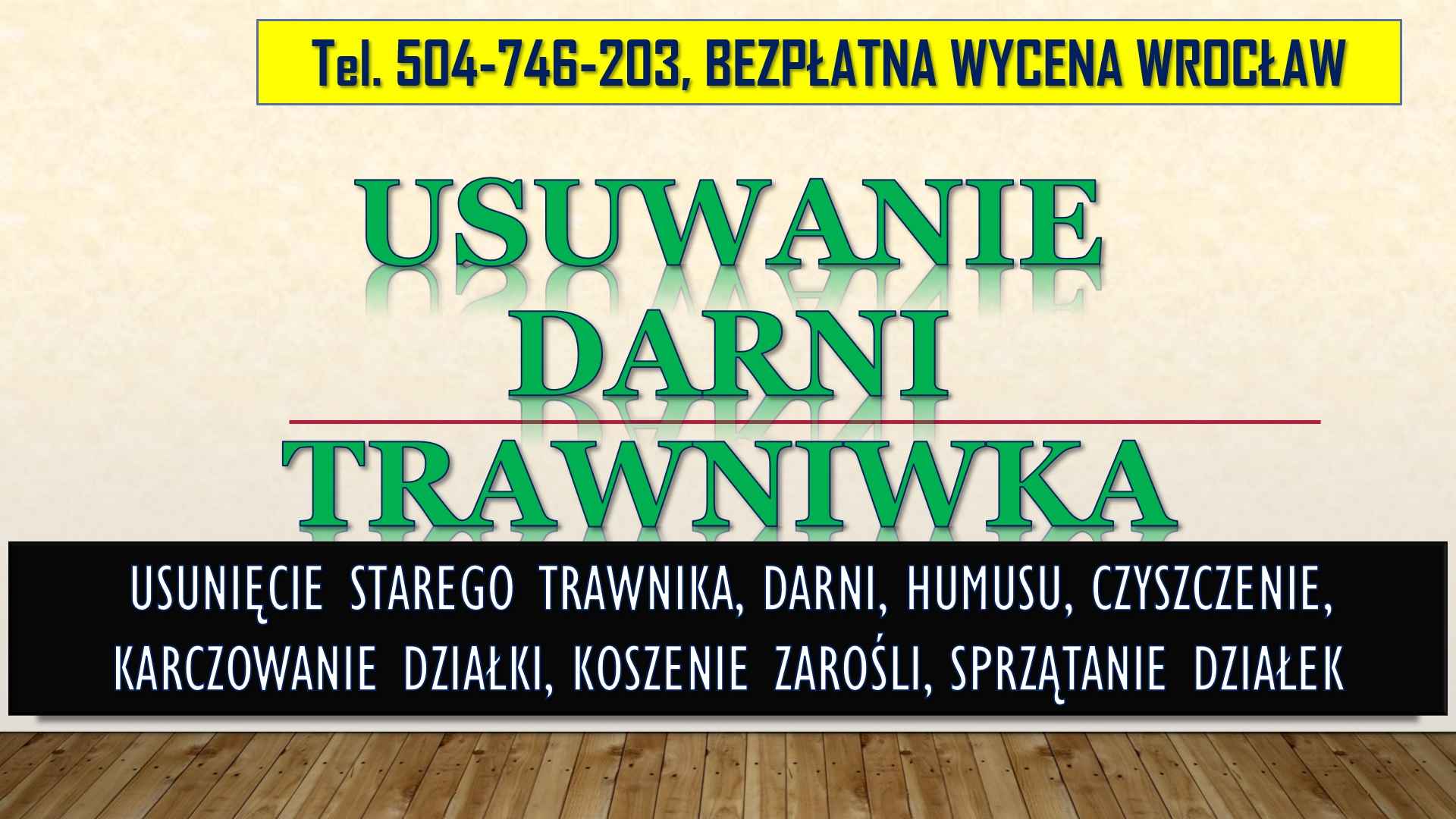 Usunięcie starego trawnika, cennik, t 504-746-203. Wrocław, odnowienie Psie Pole - zdjęcie 4