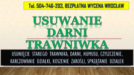 Usunięcie starego trawnika, cennik, t 504-746-203. Wrocław, odnowienie Psie Pole - zdjęcie 4