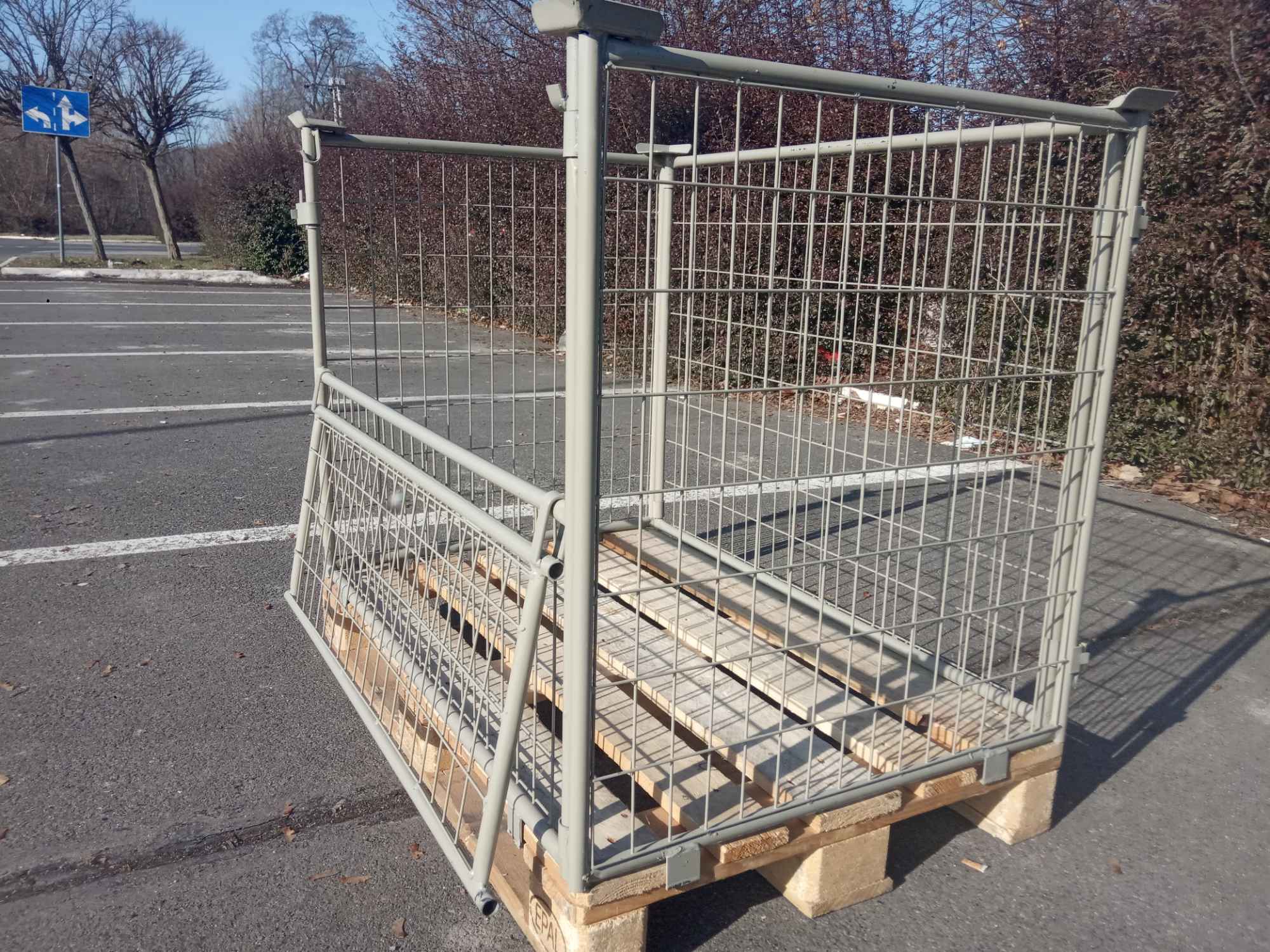 Kosze magazynowe siatkowe stalowe, nadstawki paletowe, jak gitterbox Płock - zdjęcie 1