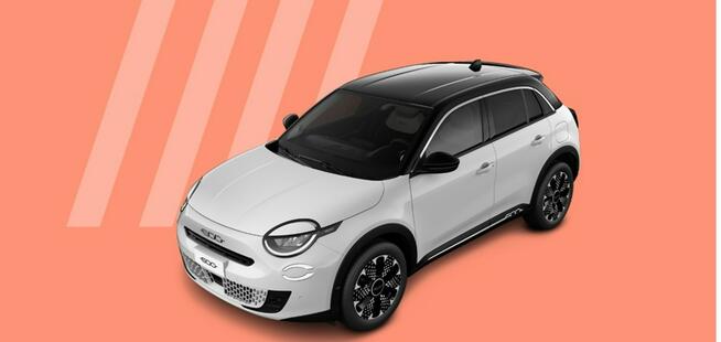 Fiat 600 1.2DCT 110KM La Prima, pastelowy Biały Gelato Piła - zdjęcie 1