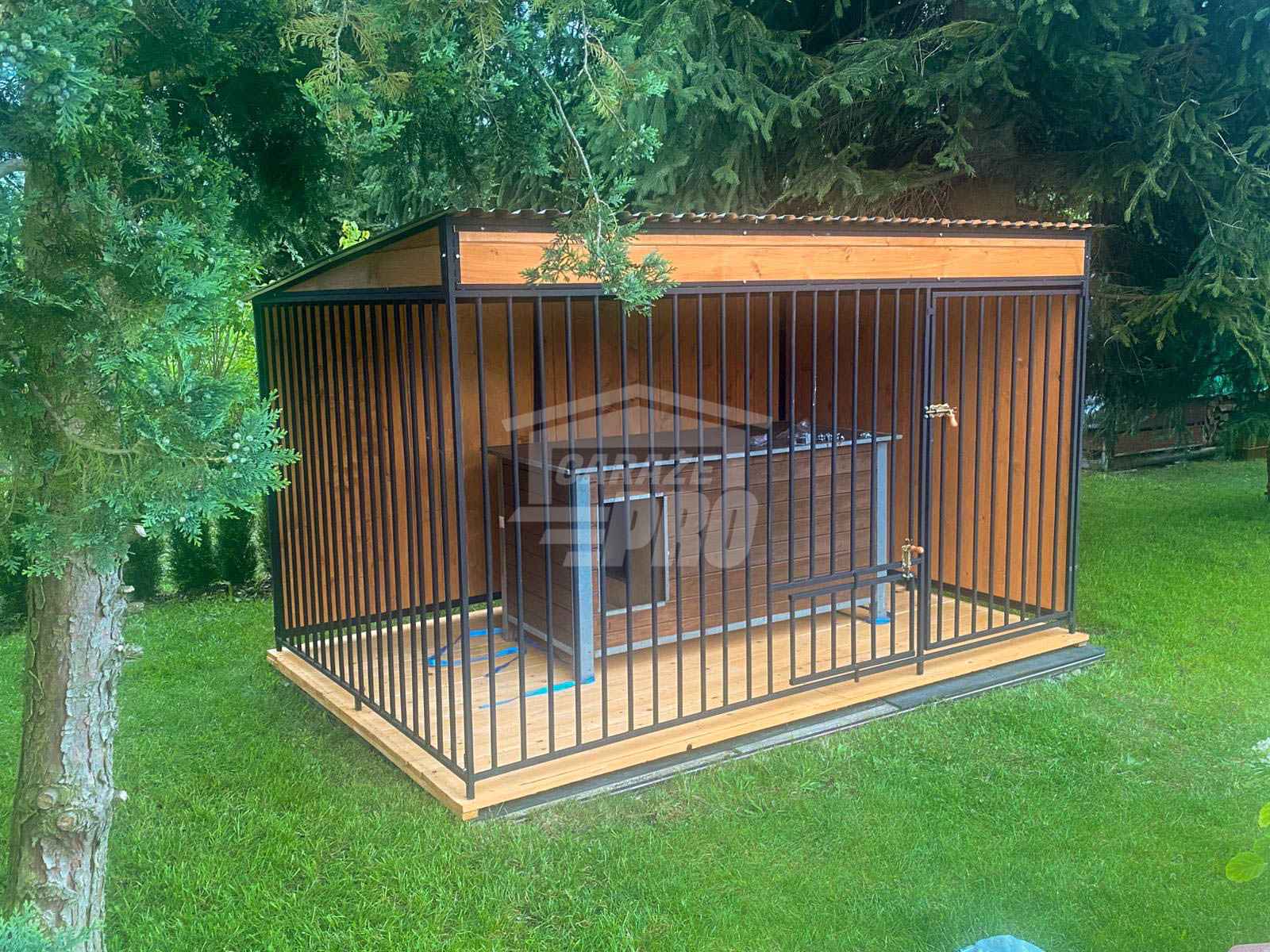 Kojec dla psów 4x2m - furtka - ściany zabudowane podłoga GP634 Kalwaria Zebrzydowska - zdjęcie 3