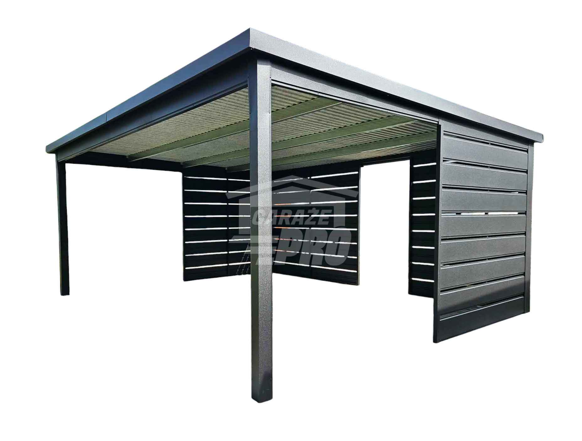 Carport Wiata samochodowa 6x4 m dodatkowa zabudowa dach rynna GP760 Pabianice - zdjęcie 1