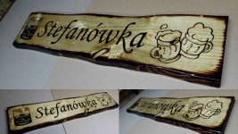 Deska z grawerem ozdobna NA ZAMOWIENIE projekt grawer logo